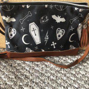 Halloween Goth Coffin Ouija Print Canvas Bag